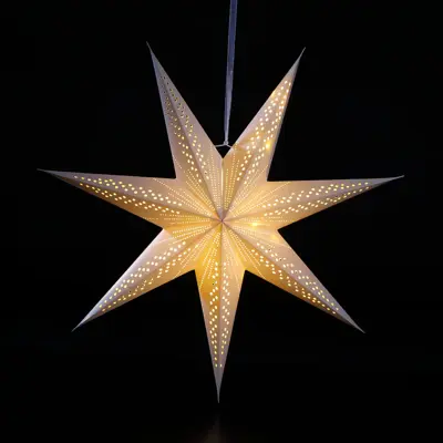 40Cm Paper Shooting Star With 15 Warm White Leds