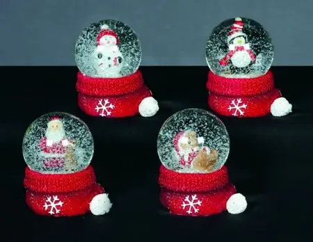 45mm Waterglobe with Santa Hat