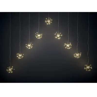 9 Warm White Firework Led Curtain - 540 Leds