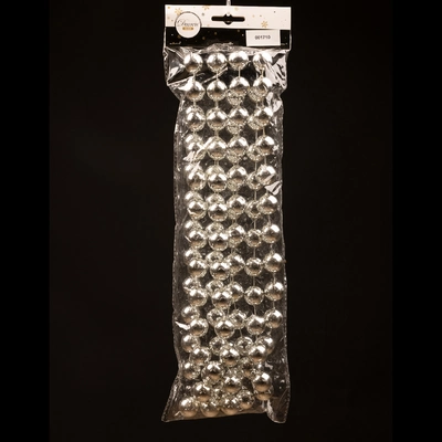 ABS Bead Garland Xxl Plastic Shiny Silver L.270CmD.2Cm