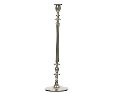 Candleholder Aluminium Silver H53cm