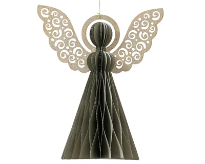 Angel Paper Champagne Painted Edge Magnet Closure Grey H40cm - image 1