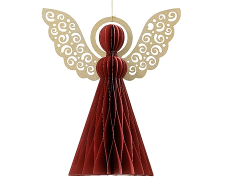 Angel Paper Champagne Painted Edge Magnet Red H20cm - image 1