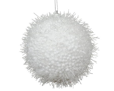 Bauble Foam Winter White Dia10cm