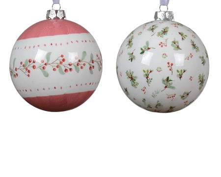 Baubles Polyfoam White Dia8