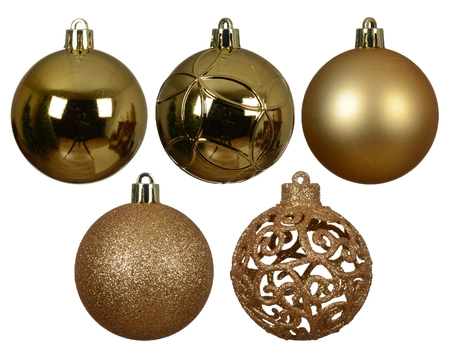 Baubles Shatterproof Light Gold Dia6cm - image 1