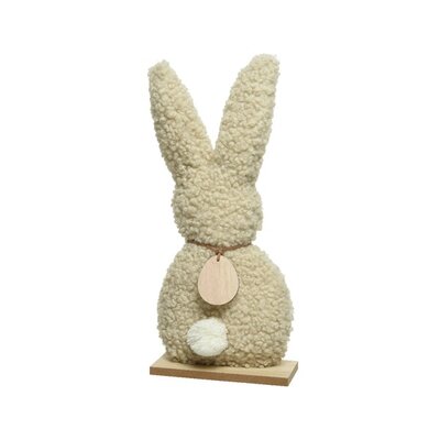 Bunny Teddy W Egghanger H32cm Beige