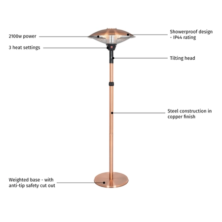 Copper Series Standing Heater With Head Tilt - image 2