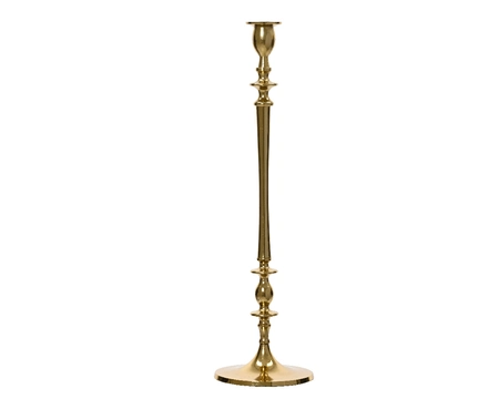 Candleholder Aluminium Gold H53cm