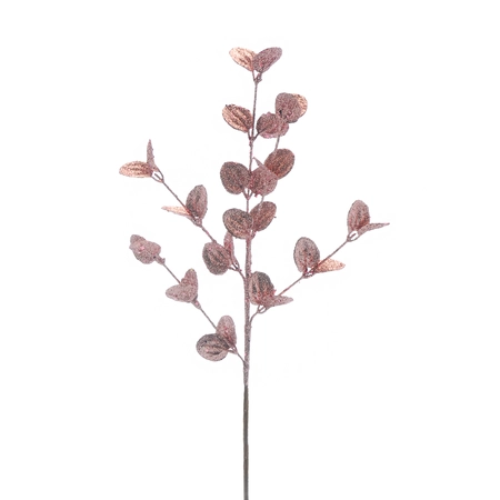 FB 70cm blush pink glitter mini leaf stem