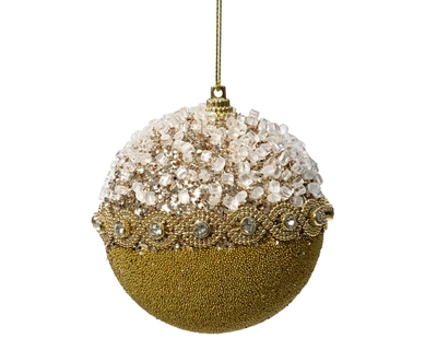 FB Bauble Foam Diamonds, Beads, Glitter Light Gold