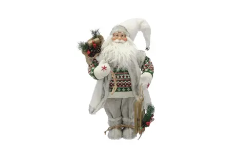 FL 65Cm Standing Nordic Santa With Skis