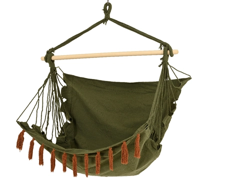 Hammock Chair Polyester Cotton Outdoor L100.00-W130.00cm green - image 1