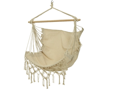 Hammock Chair Polyester Cotton Outdoor L30.00-W130.00cm cream - image 1