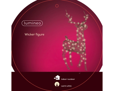 LED Reindeer Dark Brown/Warm White W.86cm x H.147cm 96LED's - image 2