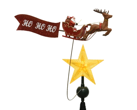 LED Treetopper With Santa On Sleigh Steady Indoor Warm White H54cm-5L - image 2