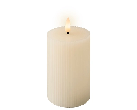 LED Wick Candle Wax Carved BO Indoor Cream/Warm White H13.50cm - image 1