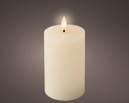 LED Wick Candle Wax Carved BO Indoor Cream/Warm White H13.50cm - image 2