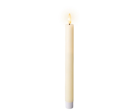 LED Wick Dinner Candle Wax Flat Top Steady BO Indoor Cream/Warm White H24.50cm - image 1