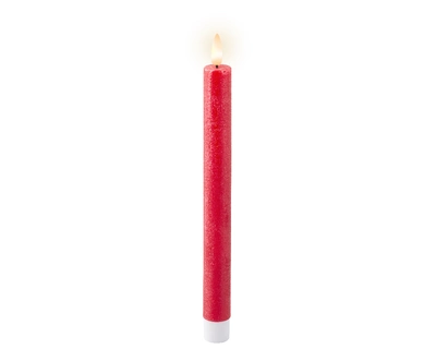 LED Wick Dinner Candle Wax FSteady BO Indoor Christmas Red/Warm White H24.50cm - image 1