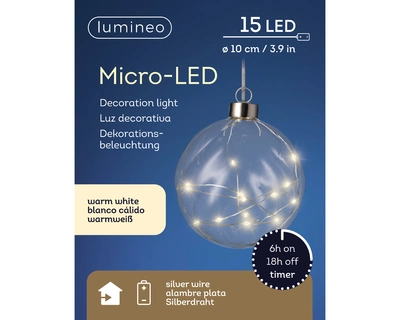 Micro LED Ball Steady BO Indoor Clear/Warm White Dia10cm-15L - image 2