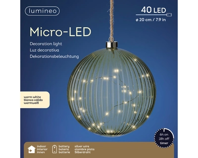 Micro LED ball steady BO indoor Green WW 14cm - image 3