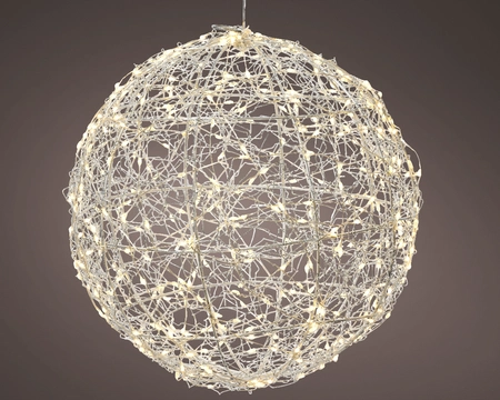 Micro LED Frame Metal Ball  Silver/Warm White Dia28cm-400L - image 2