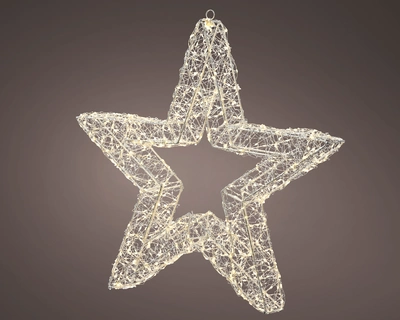 Micro LED Frame Metal Star  Silver/Warm White L7-W38-H38cm-500L - image 2