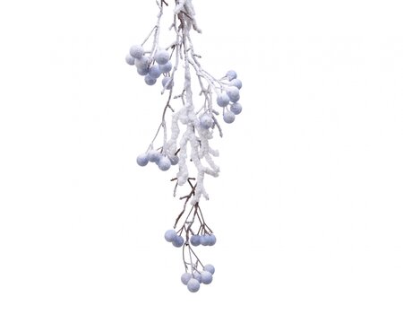 ML Foam Berry Garland W Snow Blue 130Cm