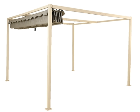 Pergola Polyester Outdoor  L300.00-W300.00-H220.00cm cream - image 2