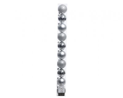 Plain Baubles Sh-M-Gl Silver Dia6Cm