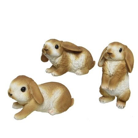 Rabbit Polyresin H14.50cm Natural