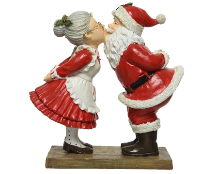 Santa Polyresin Figure Red H20cm