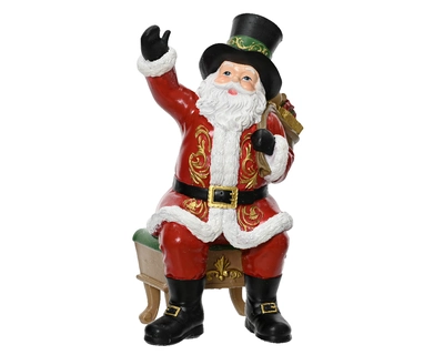 Santa Polyresin Santa Red H24cm - image 2