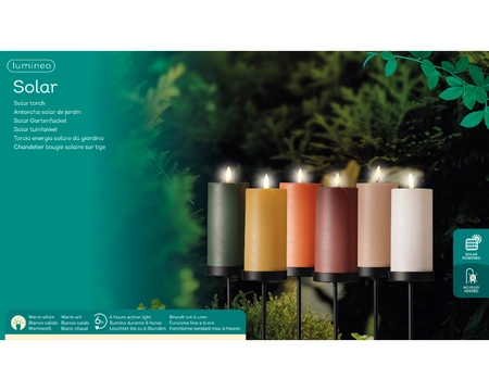 Solar Candle Plastic Steady 3Col  dia7.50-H115.00cm-1L asst. - image 2