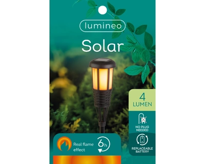 Solar Torch Plastic Fire Flame Effect H61.00cm-12L black/flame - image 4