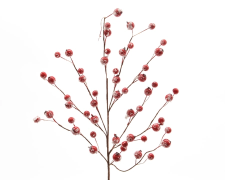 Spray Foam Snow Berries Red H55cm