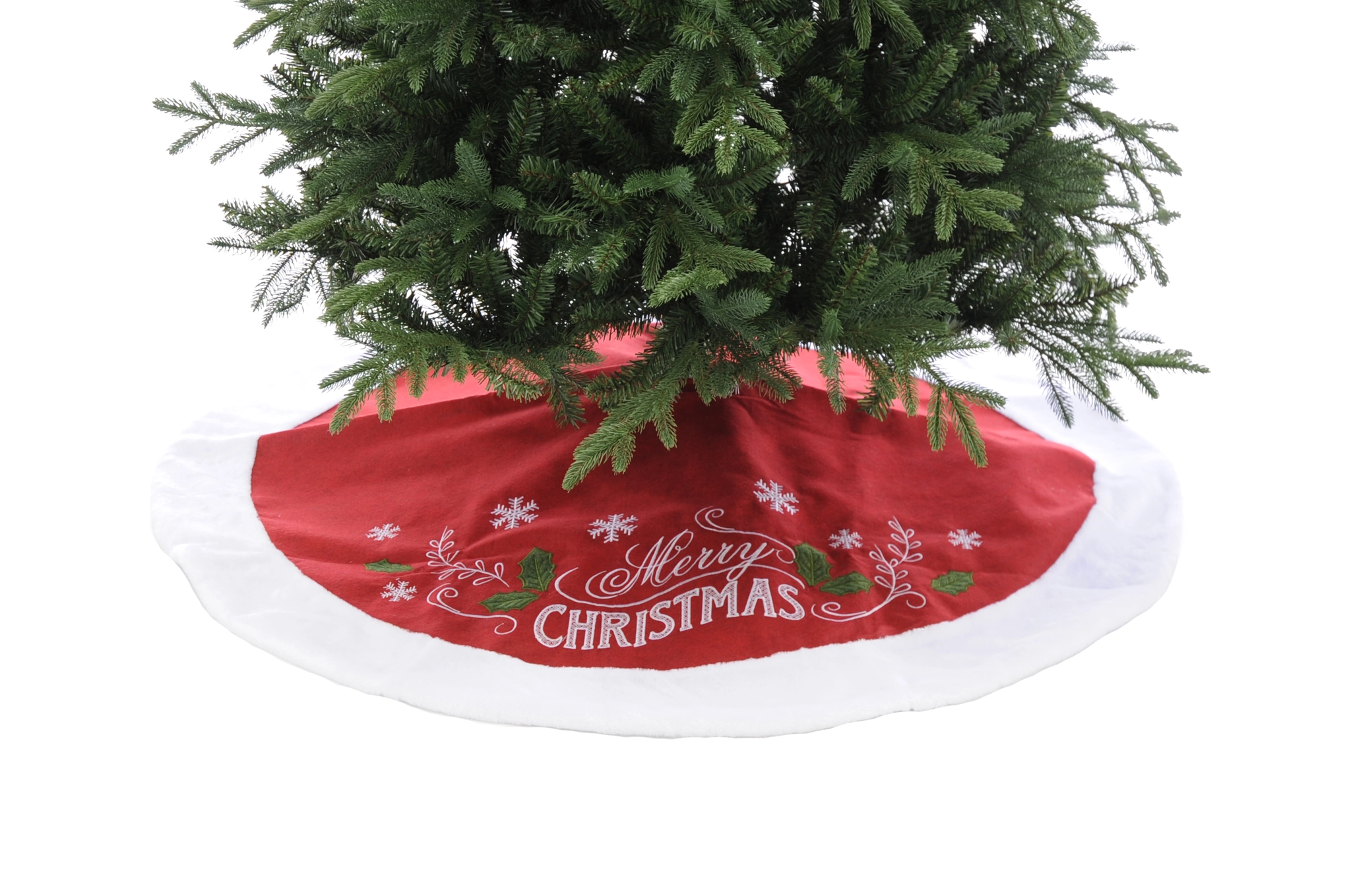 Stc 120cm Red Merry Christmas Tree Skirt Jones Garden Centre