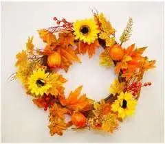 Sunflower & Pumpkin Wreath 40cm
