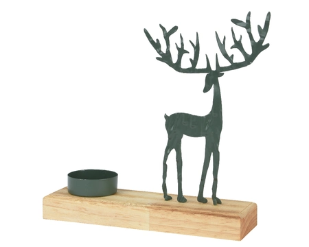 Tealightholder Iron Deer Multi H17cm