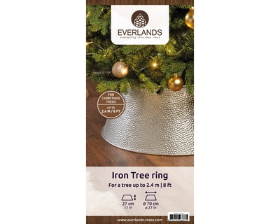 Tree Ring Iron Silver Dia70-H27cm - image 2