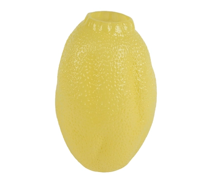 Vase Lemon Milky Finish  H29.00cm yellow