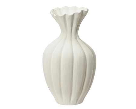 Vase Stoneware  H40.00cm white - image 1