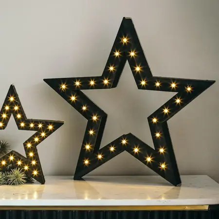 Wooden Stars Black